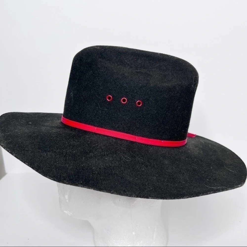 Texas Hat Black Cowboy Hat Size Small Youth Made in USA